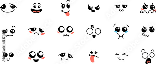 Canvas-taulu Various Cartoon Emoticons Set