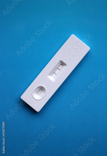 Used SARS Covid antigen test kit isolated