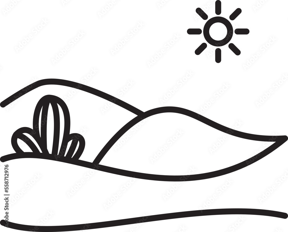 Fototapeta premium dunes icon