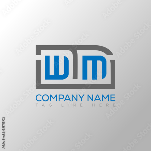 WTM letter logo creative design. WTM unique design.
 photo