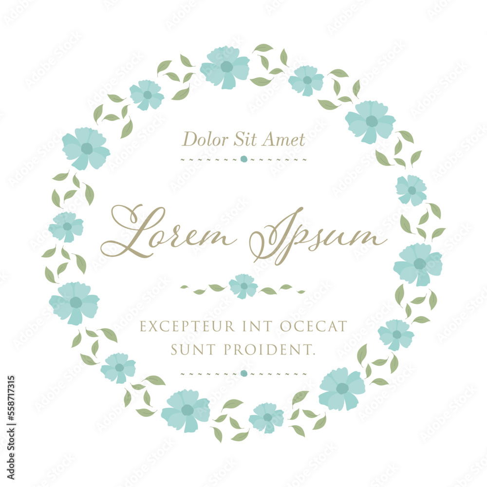 Blue Starburst Flower for floral frame template design.Botanical illustration flowers can be used for printing, advertising, banner, promotions, greeting card, birthday or wedding. Blue Starburst Flower for floral frame template design.Botanical illustration flowers can be used for printing, advertising, banner, promotions, greeting card, birthday or wedding.