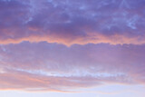 Sky landscape with clouds on the sunset, background. Horizontal banner with free copy space for text