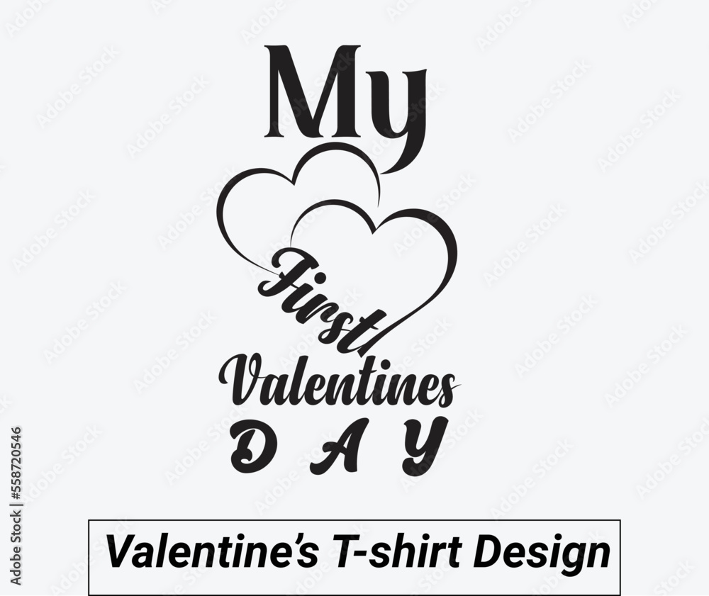 Fototapeta premium Valentines day t-shirt design