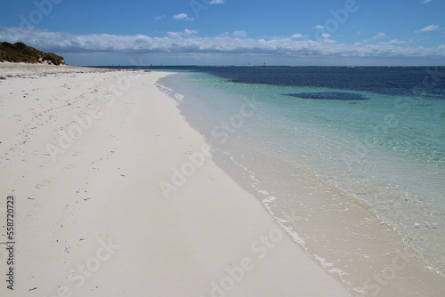 indian ocean at stark bay beach at rottnest island  australia 