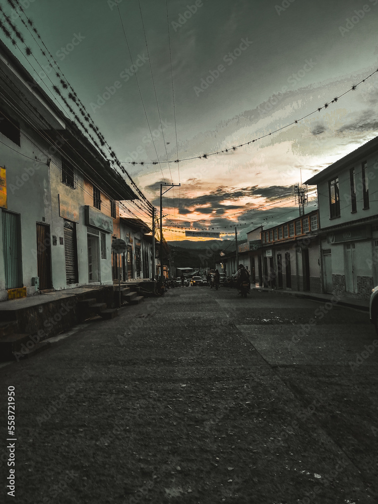 Obraz premium atardecer rojo