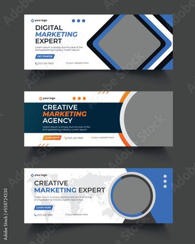 Corporate Business Facebook Cover Banner template, corporate facebook cover bundle 