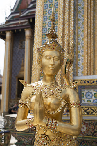 The Statue of Kinnara at Grand Palace in Bangkok, Thailand