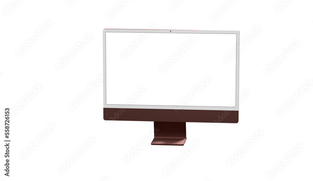 Workspace blank screen desktop computer, Mockup computer Workspace blank screen desktop computer, Mockup computer