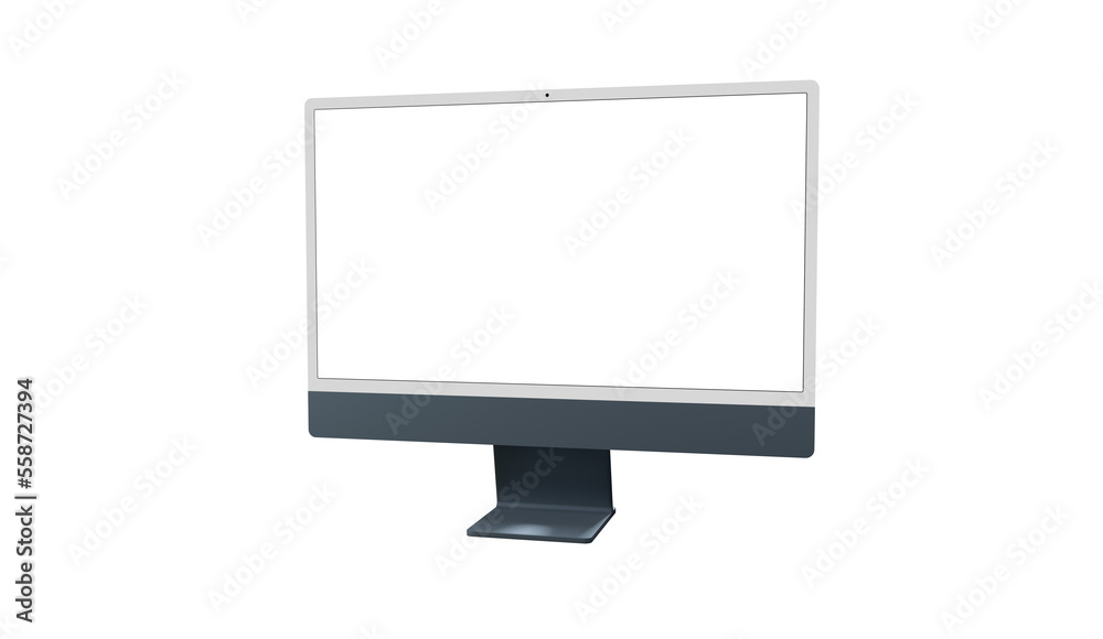 Workspace blank screen desktop computer, Mockup computer Workspace blank screen desktop computer, Mockup computer