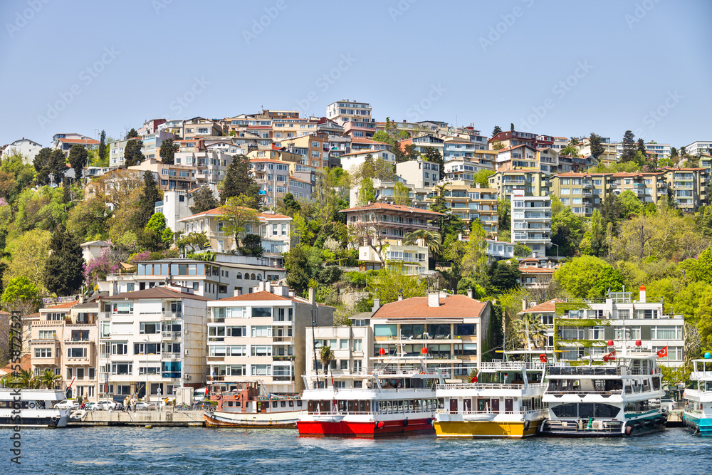 Small harbour on Bosphorus strait