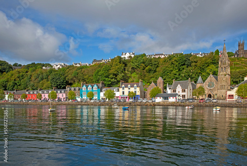 Coastline of the small picturesque town of Tobermory on the 'Isle of Mull' on the inner Hebrides photo