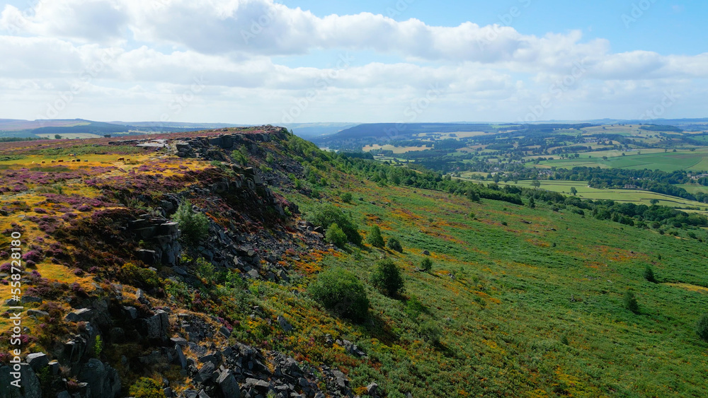 Peak District National Park - aerial view - drone photography