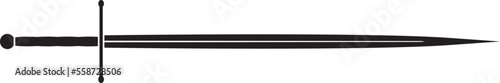 vector illustration of sword silhouette 