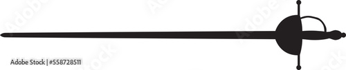 vector illustration of smallsword silhouette 