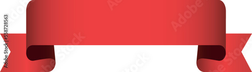 vector design element - red colored ribbon banner label