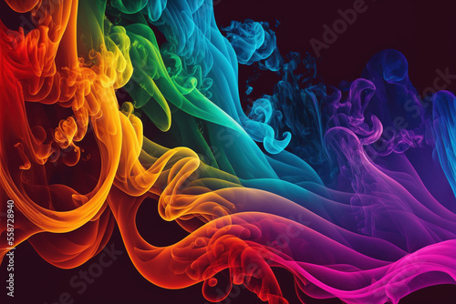 Colored Smoke Abstraction - Vibrant Vapor Flowing