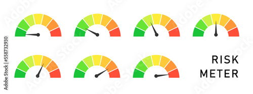 Risk meter vector illustration
