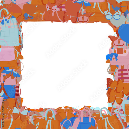Background pattern abstract design texture. Border frame, transparent background. Theme is about handle, Laptop Backpack, everyday, repeat, office, Tote, elegance, handbag, delicate, businesswoman