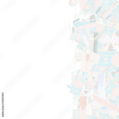 Background pattern abstract design texture. Pastel. Vertical seamless stripe. Border frame, transparent background. Theme is about for papers, tones, finance, cutter, credit, pomatum, office