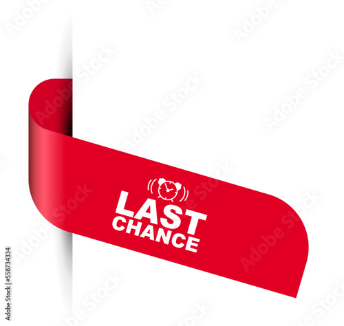 red vector illustration banner last chance