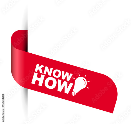 red vector illustration banner know how
