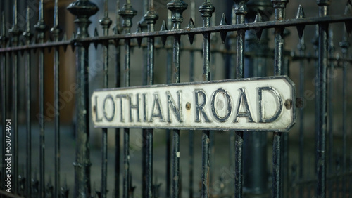 Lothian Road street sign in Edinburgh - travel photography photo