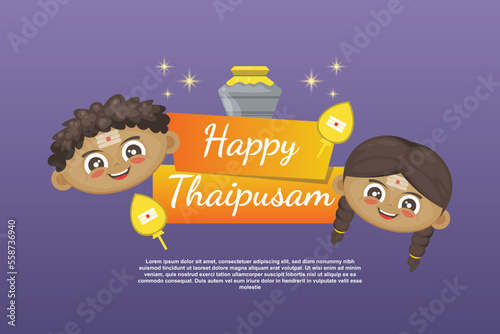 Happy Thaipusam background. Design with gradient.
