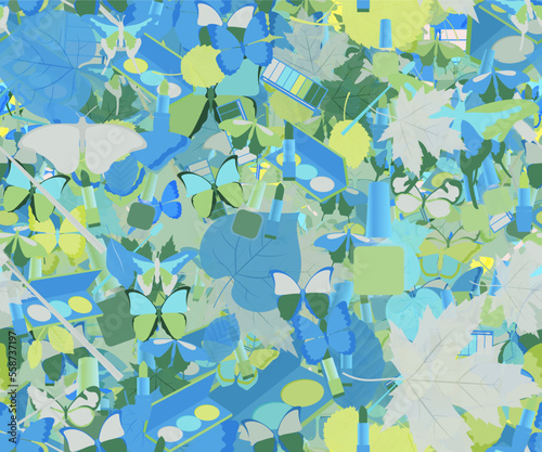 Background pattern abstract design texture. Seamless. Theme is about salon, beautiful, Monarch, powder, design, brush, drawing, garden, summer, wild, repeat, Pipevine, parlor, pomatum