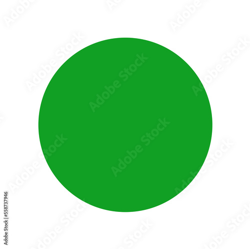 Huge green dot on white background. Green dot vector.