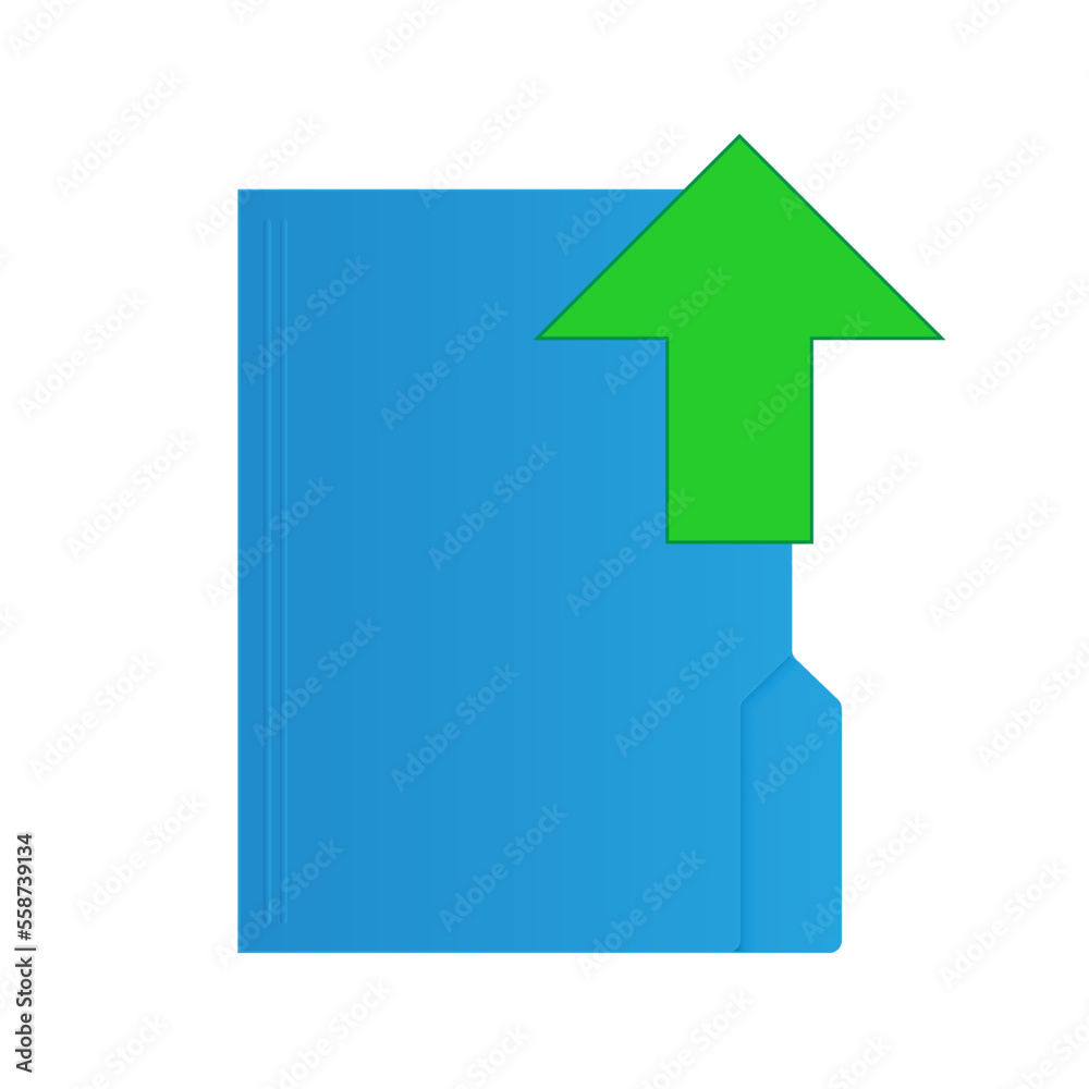Download upload icon and folder icon isolated on white background Download upload icon and folder icon isolated on white background