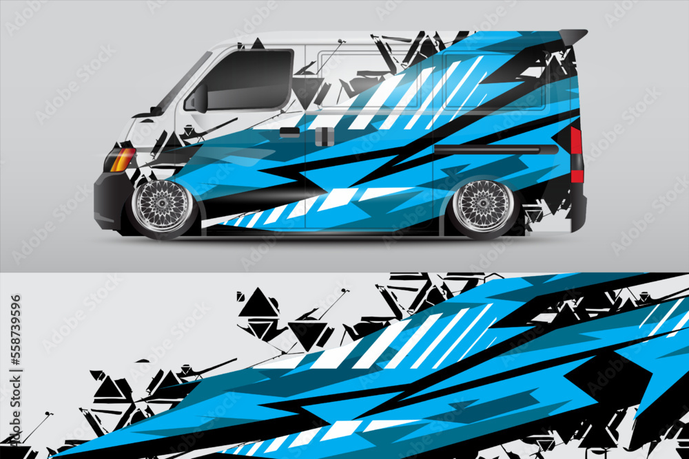 Vecteur Stock racing car wrap design for vehicle vinyl stickers and  automotive company sticker livery | Adobe Stock