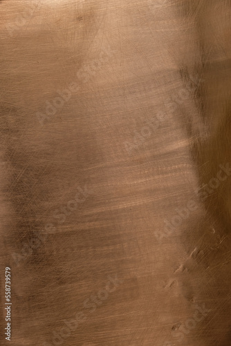 Copper background. There are scratches on the copper surface.