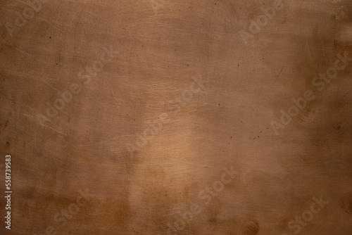 Copper sheet. Copper background. Scratches. Fingerprints.