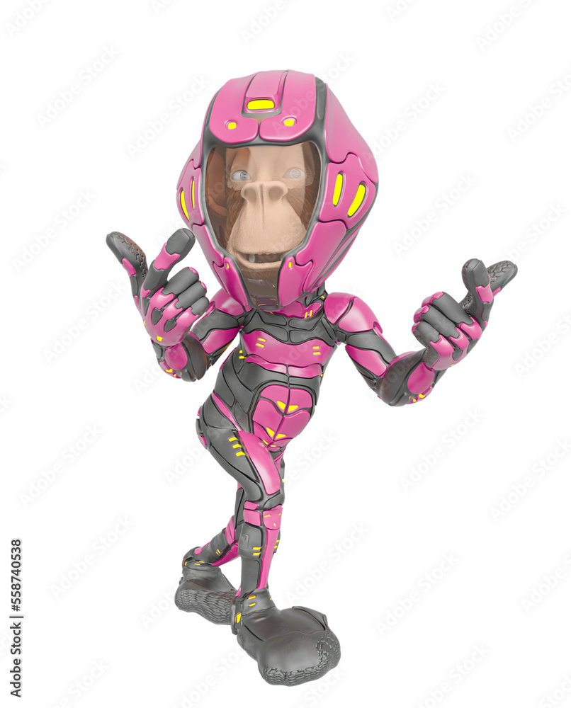 chimpanzee astronaut is happy chimpanzee astronaut is happy