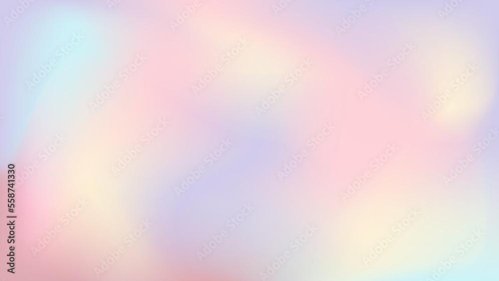 Delicate cute easter background. Mesh gradient. Horizontal greeting banner. Empty. Vector illustration.