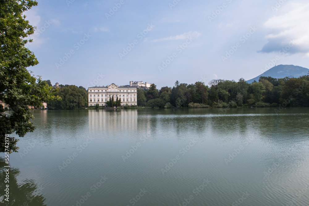 Fortress Hohensalzburg overlooking Leopoldskron Palace