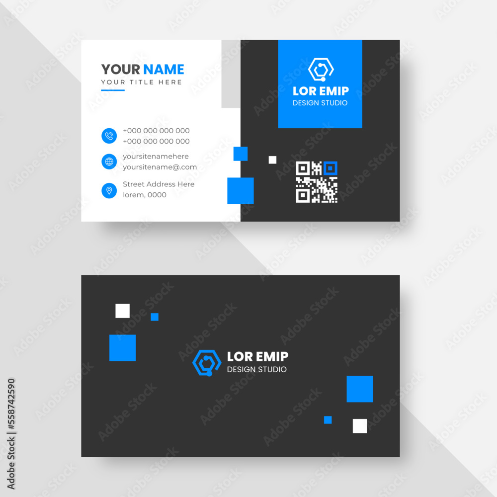 modern creative simple clean business card or visiting card design template with unique shapes modern creative simple clean business card or visiting card design template with unique shapes