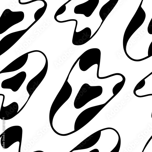 seamless pattern gouache scraper doodle style