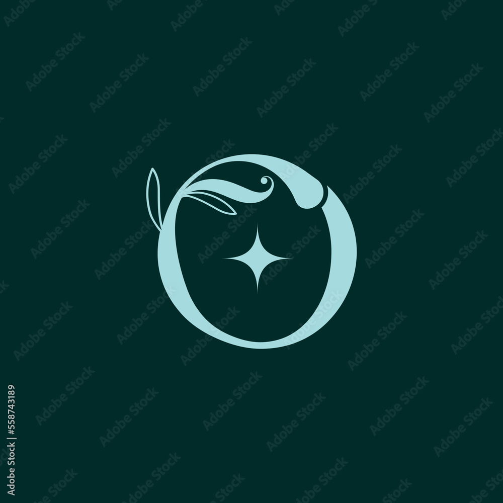 Obraz premium stylish floral beauty logo royal logo O