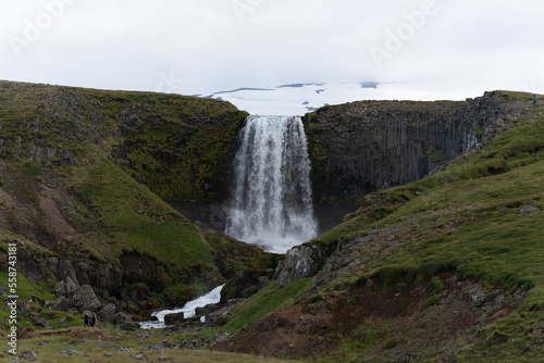 Kerlingarfoss Waterfall near Olafsvik on Iceland s Snafellsnes peninsula.