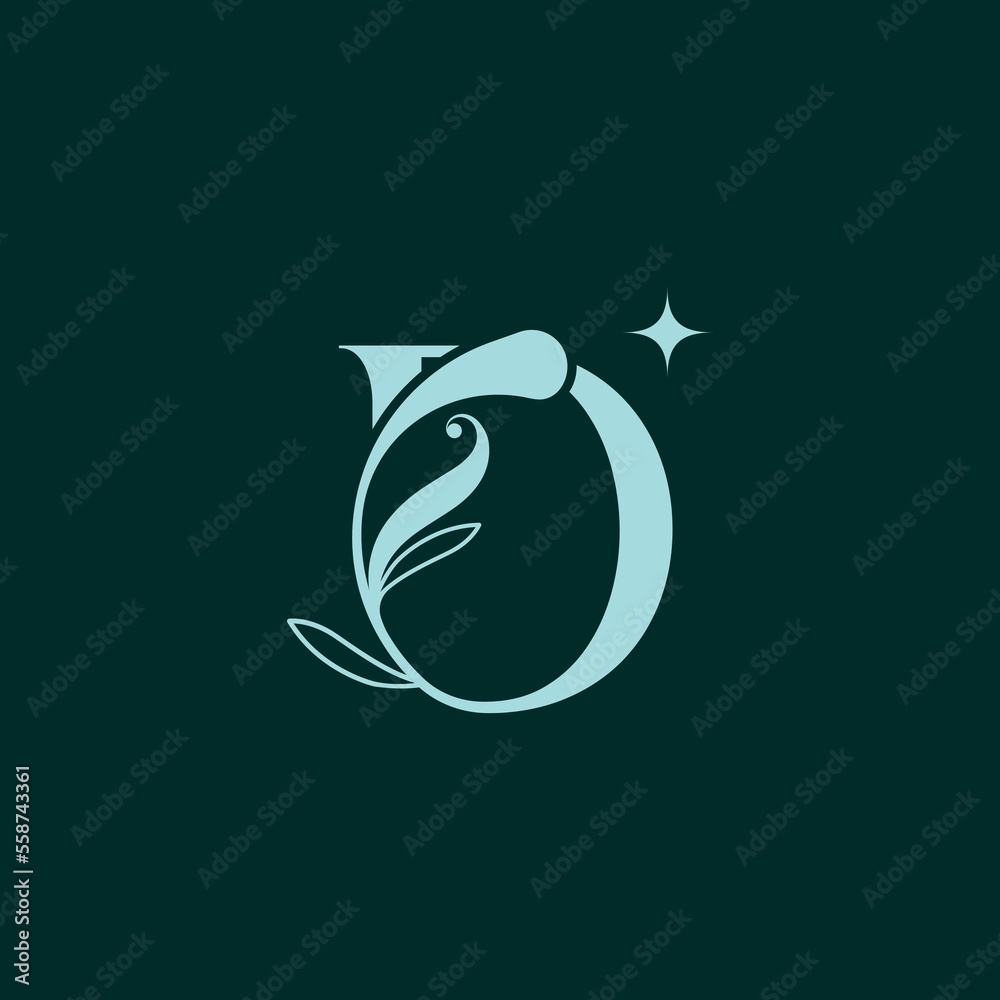 Obraz premium stylish floral beauty logo royal logo D