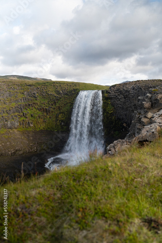 Kerlingarfoss Waterfall near Olafsvik on Iceland's Snafellsnes peninsula.