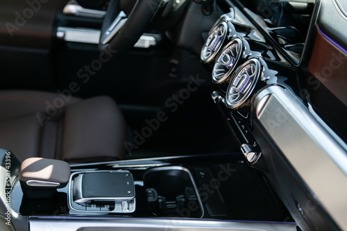 ventilation system in a famous expensive premium car close-up © AvokadoStudio