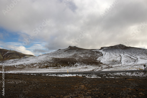 Mountains with the first snow, Iceland