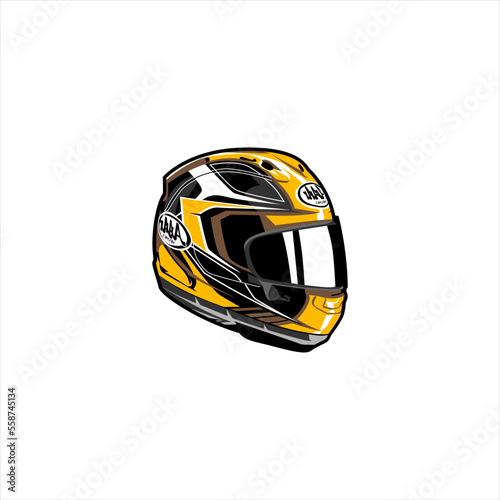 Sport racing helmet, template vector design