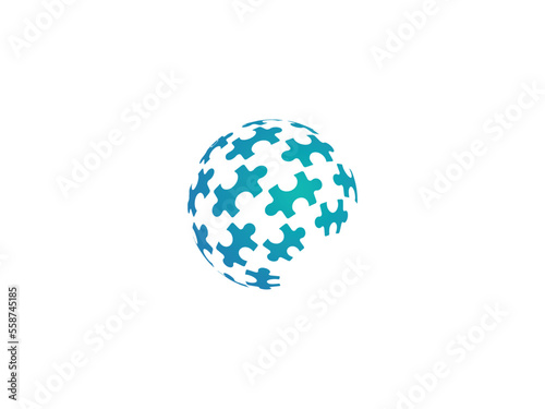 Puzzle Globe Illustrations Global Technology Logo Digital Tech Globe Network Clipart