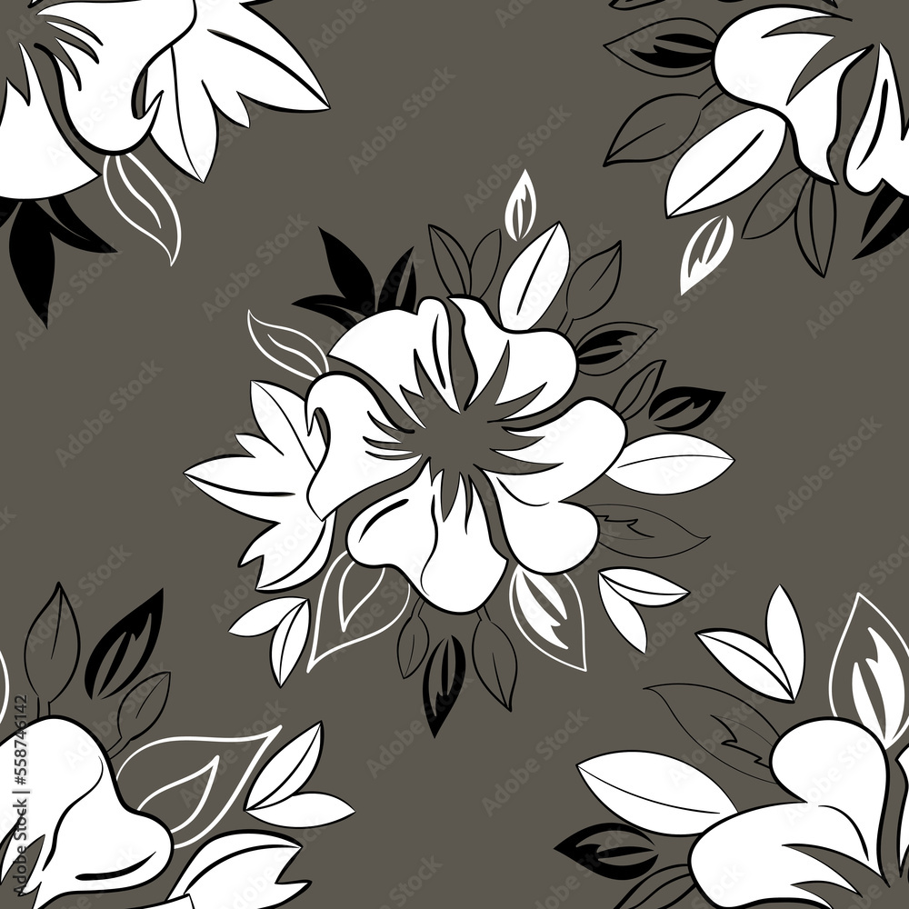 Obraz premium seamless pattern with flowers