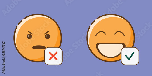 Customer review concept. Vector. Rating golden stars. Feedback, reputation and quality concept. Satisfied customer and dissatisfied customer.