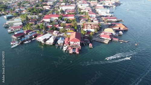colon island bocas del toro drone view