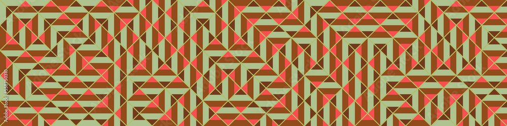 Fototapeta premium Color Rhombus tile tessellation pattern illustration
